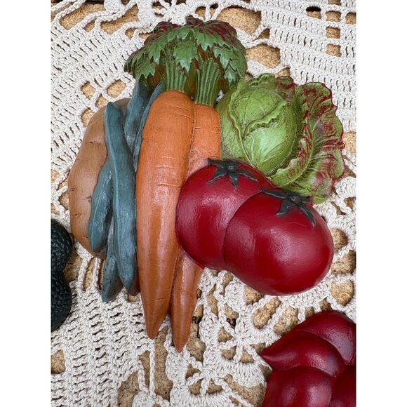 Set of 5 Vintage Home Interior 1997 Wall Decor Vegetables and Canning Jars - Picture 4 of 11